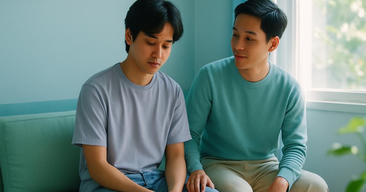 Hình ảnh một người đang suy tư trong im lặng